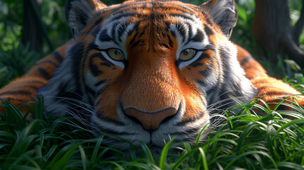 Poster - tiger in the zoo