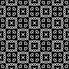 
White background with black pattern. Seamless texture for fashion, textile design,  on wall paper, wrapping paper, fabrics and home decor. Simple repeat pattern.