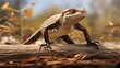 Vibrant Gecko Basking on Sunlit Rock - AI-Generative