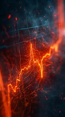 Wall Mural - develop an illustration of an electrocardiogram (ecg or ekg) graph, background image, ai generated