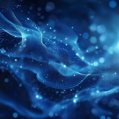 blue glow particle abstract bokeh background overlay