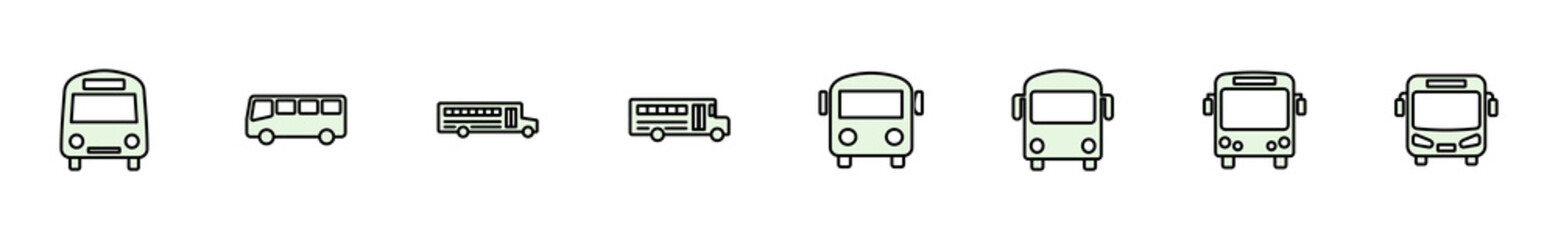 Wall Mural - Bus icon set. bus vector icon