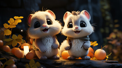 Poster - Cute Cartoon Animal Characters