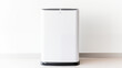 photograph  white air purifier on white background 