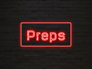 Wall Mural - Preps のネオン文字