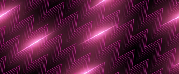 Wall Mural - black and pink vector abstract modern futuristic 3d line banner with shapes. modern shiny lines. fut