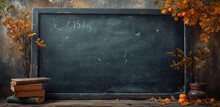 Back To School Chalk On Blackboard Background Back To School Concept