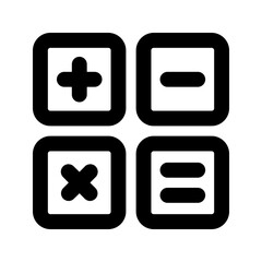 Sticker - calculator line icon