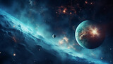 Fototapeta Kosmos - astrology astronomy earth outer space solar system mars planet milky way galaxy.