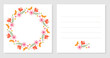 © YevgeniyaKoln - Spring wreath with flowers and  butterflies. International Women's Day. March 8. Mothers Day. Double sided greeting card, invitation, sale, label, wedding, birthday. Decorative vector round frame.