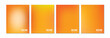 Orange motives. Set of gradient backgrounds in yellow-orange colors. For covers, wallpapers, branding, advertisements, and other projects
