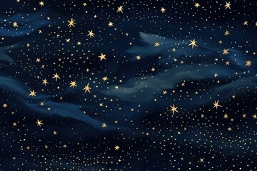 Hand drawn pattern night sky stars texture