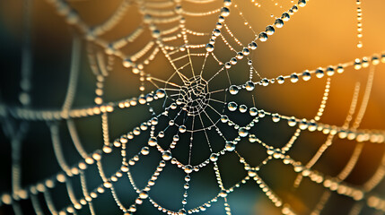 Web with Water Drop