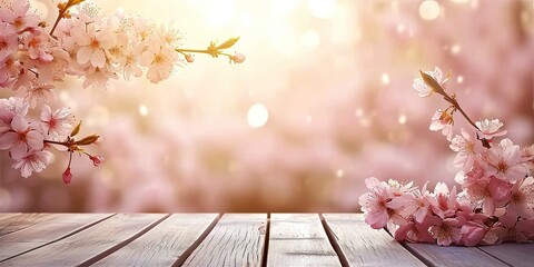 Wall Mural - cherry blossom. mesmerizing display of sakura in full bloom creating colorful and whimsical tapestry