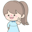 © Wink2 - Cute little girl showing v sign finger for selfie