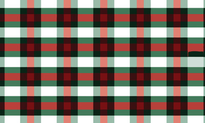 Wall Mural - Seamless red, green and white plaid , checkered pattern for tablecloth , wallpaper , decoration , tartan background 