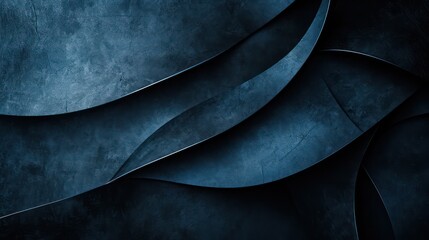 Sticker - abstract black with dark blue Indigo accents background, minimalist, creative wallpaper