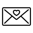 Love Letter icon outline style for download (valentine pack)