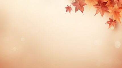 Wall Mural - abstract autumn frame background with colorful maple leaves and copy space