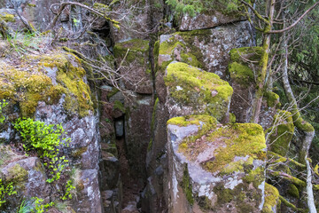 Sticker - Rocky terrain with a rock crevice