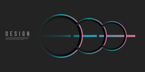 Wall Mural - modern gradient bright color. geometric background. Abstract website landing page with circles illustration. Banner, wallpaper vector design template.