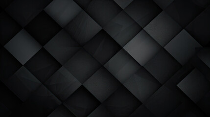 Sticker - black diamond pattern  abstract wallpaper on dark background, Digital black textured graphics poster background