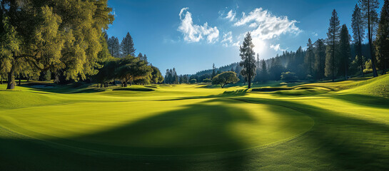 Wall Mural - Golf course. Generative AI.