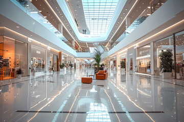 Poster - Modern shopping center. Generative AI.