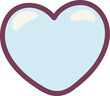 Cute heart shape element vector
