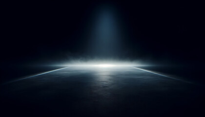 illuminated abyss, a stage of shadows and light. contrasts between brightness and darkness with smok