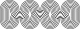 Fototapeta Boho - Wavy or curvy stripy zen shape, modern element