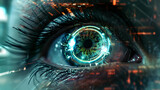 Fototapeta Konie - Techno Vision, Eye in a High-Tech Surrounding
