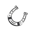 black horse shoe icon vector element design template