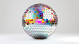 Fototapeta Big Ben - Colorful Disco Ball With Multicolored Reflective Surfaces for Vibrant Light Effects