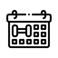 Poster - calendar line icon