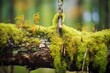 lush moss growing on a wetland tree trunk