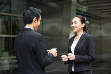 Asian Businessman presenting his business card