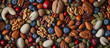 A tapestry of nuts and berries offers a feast for the eyes, rich in textures and the promise of natural goodness