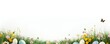 © LayerAce.com - Empty Easter banner on white background Generative Ai