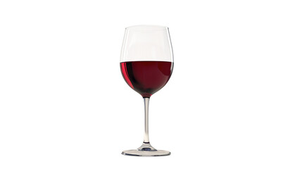 Wall Mural - red wine glass isolated