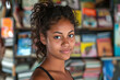 © Olga - Young girl in a bookstore, buyer in a bookstore