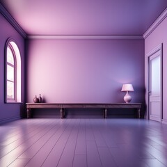 Wall Mural - 3d render of a room with a wall