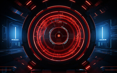 Wall Mural - Technological dashboard background,created with Generative AI tecnology.