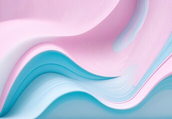 Wall Mural - 3D render of a colorful iridescent holographic background. Colorful abstract fluid liquid waves with a hologram effect, holography, a shiny wavy cloth texture.
