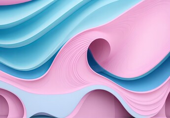 Wall Mural - 3D render of a colorful iridescent holographic background. Colorful abstract fluid liquid waves with a hologram effect, holography, a shiny wavy cloth texture.
