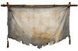Old cloth tent banner on transparent background Generative Ai