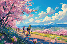 Springtime Cycling Euphoria, Spring Art