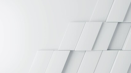 Wall Mural - abstract 3d render background. white mosaic motion pattern for business concept. bright geometric su