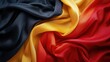 closeup of silk fabric Belgium flag texture background