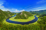 Fototapeta Przestrzenne - Canyon of Rijeka Crnojevica river in Skadar Lake National Park, Montenegro